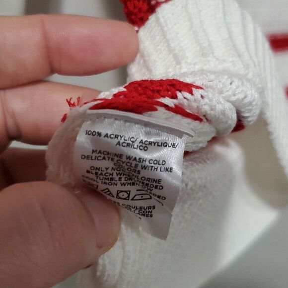 LOFT Striped Knit Sweater in Red & White Size M - Picture 10 of 13